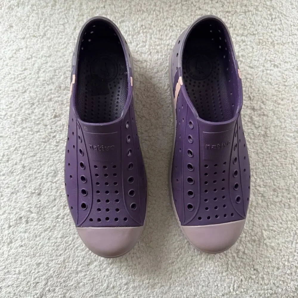 Native Jefferson Block Sneakers in Purple/Pink